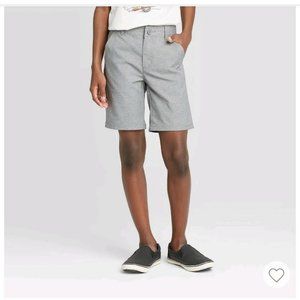 Boys' Quick Dry Chino Shorts- Gray